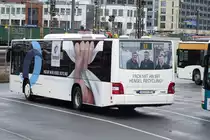 Seitz Reisen / AB-SM 90 / Aschaffenburg, Hauptbahnhof/ROB / MAN Lion's City Ü / Aufnahemdatum: 13.03.2021 / Werbung: Hensel Recycling