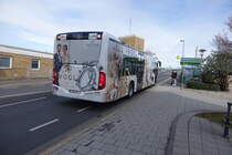 Stadtwerke Aschaffenburg / Wagen 209 (AB-VA 9) / Aschaffenburg, Glattbacher Überfahrt (Hst Grauer Stein) / Mercedes-Benz O 530 C2 hybrid / Aufnahemdatum: 20.03.2021 / Werbung: Juwelier Vogl