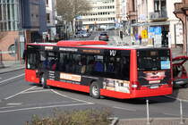 Verkehrsgesellschaft mbH Untermain (VU) / AB-VU 55 / Aschaffenburg, Luitpoldstr. (Hst Stadthalle) / MAN Lion's City Ü / Aufnahemdatum: 20.03.2021 / Werbung: Wekumat Küchen