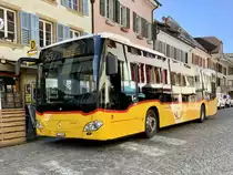 MB C2 hybrid '11562'  BE 719 306  vom PU Funicar AG, Biel (Eurobus, Erlach) am 29.3.21 beim Stedtli in Erlach.