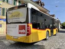 Heckansicht des MB C2 K '10062' vom PU Funicar AG, Biel am 29.3.21 nach der Abfahrt beim Stedtli Erlach