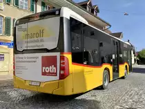 Heckansicht des MB C2 K '10062' vom PU Funicar AG, Biel am 29.3.21 nach der Abfahrt beim Stedtli Erlach