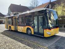 MB C2 hybrid '11562' vom PU Funicar AG, Biel (Eurobus, Erlach) am 29.3.21 kurz vor der Haltestelle Stedtli, Erlach.