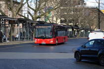 Verkehrsgesellschaft mbH Untermain (VU) / AB-VU 48 / Aschaffenburg, Hauptbahnhof/ROB / MAN Lion's City Ü / Aufnahemdatum: 21.03.2021 / Werbung: Fliesen Stork (Heck)