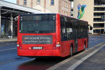 Verkehrsgesellschaft mbH Untermain (VU) / AB-VU 48 / Aschaffenburg, Hauptbahnhof/ROB / MAN Lion's City Ü / Aufnahemdatum: 21.03.2021 / Werbung: Fliesen Stork (Heck)