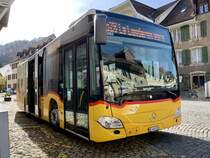 MB C2 K '10063'  BE 468 290  vom PU Funicar AG, Biel (Eurobus, Erlach) am 29.3.21 beim Stedtli in Erlach.