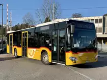 MB C2 '10949'  BE 649 002  vom PU Funicar AG, Biel (Eurobus, Erlach) am 29.3.21 bei der Ankunft beim Bahnhof Bolligen.
