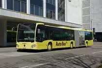 Mercedes Citaro 91 der AAGL, auf der Linie 80, wartet an der Endstation am Aeschenplatz. Die Aufnahme stammt vom 29.03.2021.