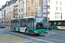MBC Nr. 326 (Mercedes Citaro C2 O530 Hybrid) am 20.3.2021 beim Bhf. Morges