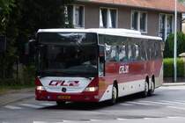 WK 8661, Mercedes Benz Integro des CFL in den Straßen von Diekirch unterwegs. 21.06.2015