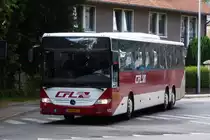 WK 8661, Mercedes Benz Integro des CFL in den Straßen von Diekirch unterwegs. 21.06.2015