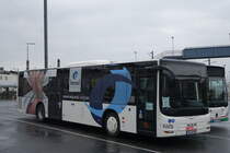 Seitz Reisen / AB-SM 90 / Aschaffenburg, Hauptbahnhof/ROB / MAN Lion's City Ü / Aufnahemdatum: 10.04.2021 / Werbung: Hensel Recycling