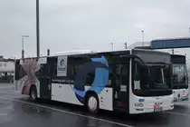 Seitz Reisen / AB-SM 90 / Aschaffenburg, Hauptbahnhof/ROB / MAN Lion's City Ü / Aufnahemdatum: 10.04.2021 / Werbung: Hensel Recycling