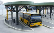 Abgestellter VDL Citea der BVG, Wagen 2485 in Berlin /ZOB im April 2021.