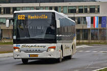 VS 3067 Setra S 415 LE von Autocars Stephany, nahe dem Bahnhof von Clervaux. 12.04.2021