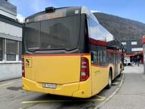 Heckansicht des MB C2 K '10749' vom PU Tobler Nicolas SA, Rebeuvelier am 12.4.21 beim Bahnhof Moutier.