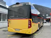 Heckansicht des MB C2 K '10749' vom PU Tobler Nicolas SA, Rebeuvelier am 12.4.21 beim Bahnhof Moutier.