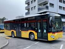 MB C2 K '10749' vom PU Tobler SA, Rebeuvelier am 12.4.21 bei der Abfahrt vom Bahnhof Moutier.