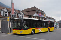 Mercedes Citaro der Post, auf der Linie 60, wartet an der Endstation beim Bahnhof Interlaken Ost. Die Aufnahme stammt vom 03.04.2021.