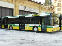 TN - MAN Bus Nr.221  NE 106221 mit Schneeketten vor dem Bus+Tram Depot in Neuchatel am 01.01.2009