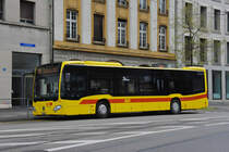 Mercedes Citaro 65 der BLT, auf der Linie 37, wartet an der Endstation am Aeschenplatz. Die Aufnahme stammt vom 15.04.2021.