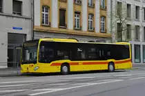 Mercedes Citaro 65 der BLT, auf der Linie 37, wartet an der Endstation am Aeschenplatz. Die Aufnahme stammt vom 15.04.2021.