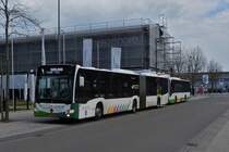 UC 8248, Mercedes Benz Citaro vom Tice, an der Bushaltestelle Esch Av. du Rock'n'Rol. 14.04.2021