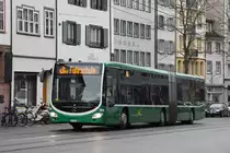 Mercedes Citaro 7045 fährt mit der Fahrschule zur Haltestelle Universitätsspital. Die Aufnahme stammt vom 27.01.2021.