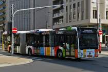 TG 5054, Mercedes Benz Citaro des VDL, auf dem Weg zum Hauptbahnhof der Stadt Luxemburg. 20.04.2021