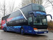 Setra 431 DT von Becker-Strelitz Reisen aus Deutschland in Neubrandenburg am 02.12.2018