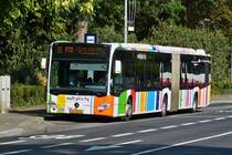 DC 9559, Mercedes Benz Citaro des VDL, hält kurz an einer Haltestelle in der Stadt Luxemburg. 23.08.2018