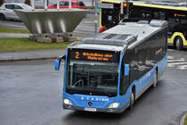 Mercedes Citaro c2 als Stadtbus Bregenz (Linie 2) am 2020-12-29 in der Einfahrt zum Bahnhof Bregenz