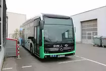 Stadtverkehr Maintal Mercedes Benz eCitaro am 30.04.21. Ein Mitarbeiter hat es mir erlaubt die Fotos auf den Betriebshof zu machen