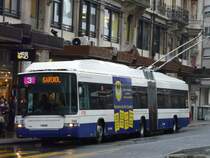 TPG - Hess-Swisstrolleybus BGT-N2C Nr.749 unterwegs auf der Linie 3 in Genf am 31.12.2008
