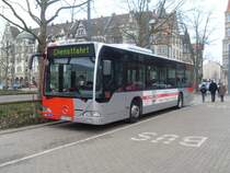 KVV Bus parkt im alten Betriebshof Ost.
