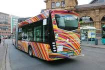 ICB Irizar Elektrogelenkbus Wagen 475 am 02.07.21 in Frankfurt am Main Hbf