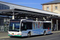 Stadtwerke Aschaffenburg / Wagen 176 (AB-VA 76) / Aschaffenburg, Hauptbahnhof/ROB / Mercedes-Benz O 530 C2 / Aufnahemdatum: 23.04.2021 / Werbung: Aschaffenburger Versorgungs GmbH (AVG)