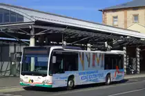 Stadtwerke Aschaffenburg / Wagen 176 (AB-VA 76) / Aschaffenburg, Hauptbahnhof/ROB / Mercedes-Benz O 530 C2 / Aufnahemdatum: 23.04.2021 / Werbung: Aschaffenburger Versorgungs GmbH (AVG)