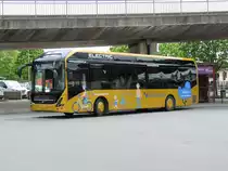 VV 2129, Volvo 7900 E, am 20. Mai 2021 beim Bahnhof Bettembourg abgelichtet.