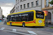Mercedes eCitaro 1003 der BLT, auf der Linie 37, wartet an der Endstation am Aeschenplatz. Die Aufnahme stammt vom 24.05.2021.