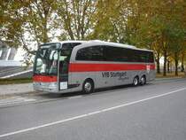 VfB Stuttgart Mannschaftsbus, abgestellt am 26.01.2010 in der Mercedesstraße. 