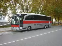 VfB Stuttgart Mannschaftsbus, abgestellt am 26.01.2010 in der Mercedesstraße. 