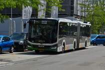 ST 4660, MAN New Lion’s City vom Tice, erreicht am 25.06.2021 die Haltestelle Av. du Rock'n'Rol in Esch Belval.