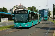 ICB Mercedes Benz Citaro 2 G Wagen 456 auf der Linie 30 am 10.07.21 in Frankfurt am Main Friedberger Warte