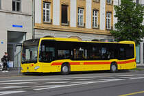 Mercedes Citaro 64 der BLT, auf der Linie 37, wartet an der Endstation am Aeschenplatz. Die Aufnahme stammt vom 25.05.2021.