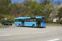 Bus Rheinland-Pfalz: Mercedes-Benz O 405 (KH-RH 412) der Rudolf Herz GmbH & Co. KG, aufgenommen im April 2021 im Stadtgebiet von Lauterecken, einer Stadt im rheinland-pfälzischen Landkreis Kusel.