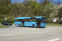 Bus Rheinland-Pfalz: Mercedes-Benz O 405 (KH-RH 412) der Rudolf Herz GmbH & Co. KG, aufgenommen im April 2021 im Stadtgebiet von Lauterecken, einer Stadt im rheinland-pfälzischen Landkreis Kusel.