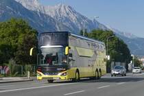 Setra S531DT Doppelstock-Reisebus von Postbus (BD-14000) in der Amraser-See-Straße. Aufgenommen 12.7.2021.
