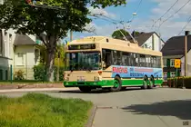 MAN Wagen 42 an der Schule Widdert in Solingen, Mai 2021.