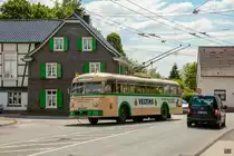 Uerdingen-Henschel O-Bus Wagen 59 in Solingen, Mai 2021.